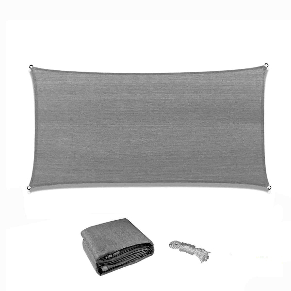 Πανί Σκίασης Ορθογώνιο Ε220 180gr/m² Γκρί 4x6m Με Κρίκους 