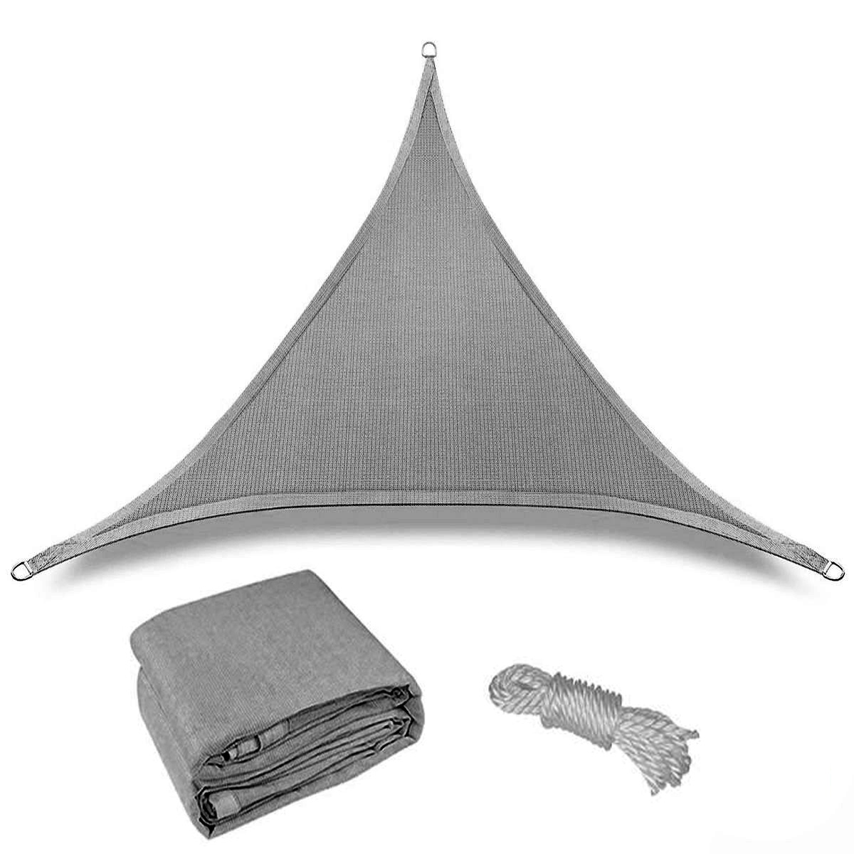 Πανί Σκίασης Τρίγωνο Ε220 180gr/m² Γκρι 5x5x5m Mε Κρίκους