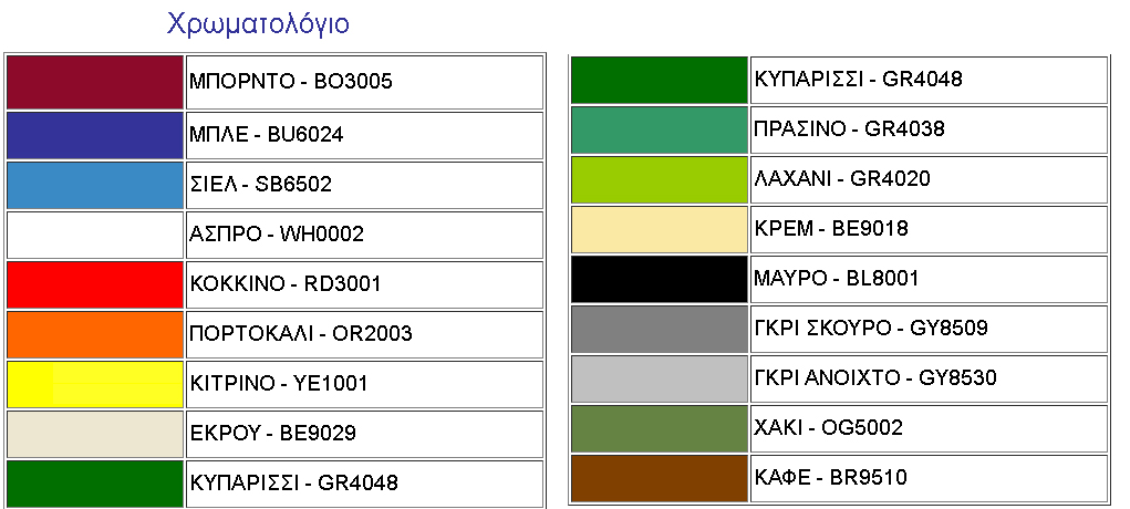 χρωματολογιο μουσαμάδων650